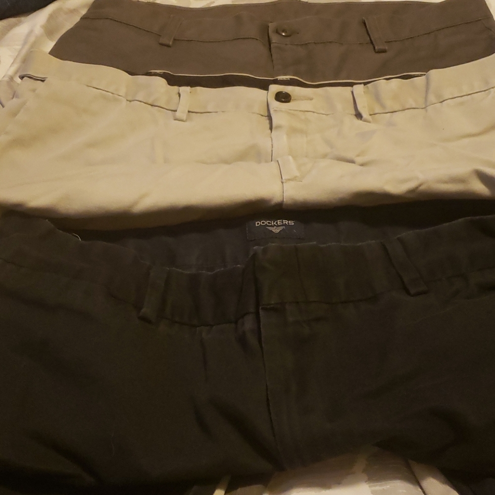 Three pairs of pants and vest